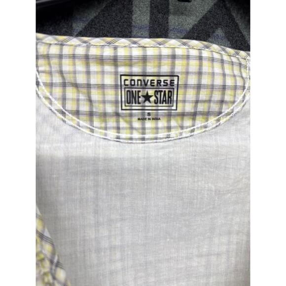 Converse Women Plaid Yellow Wrap Ruffle Mini Grunge Emo Dress Small Academia - Picture 4 of 11